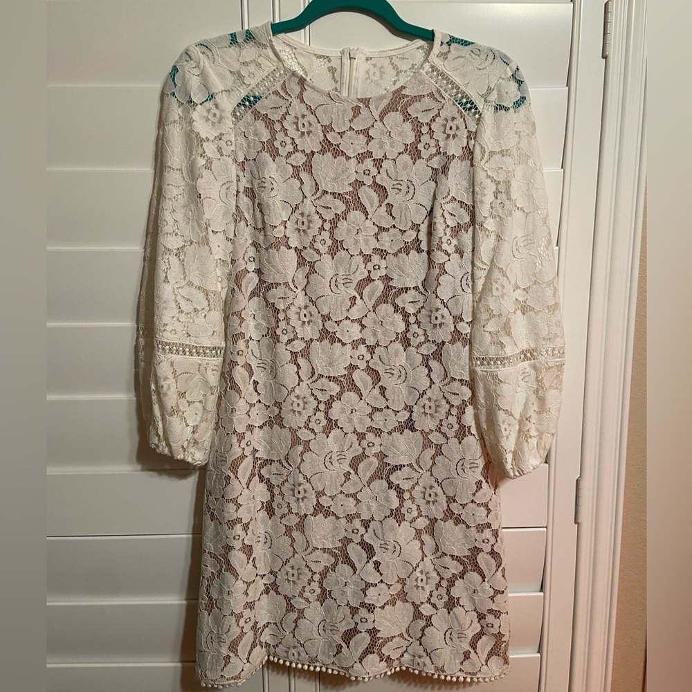 White dress with floral design!